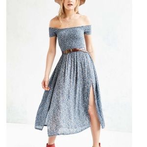Kimchee blue cold shoulder dress